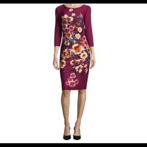 Worthington 34 Sleeve Floral Sheath Dress